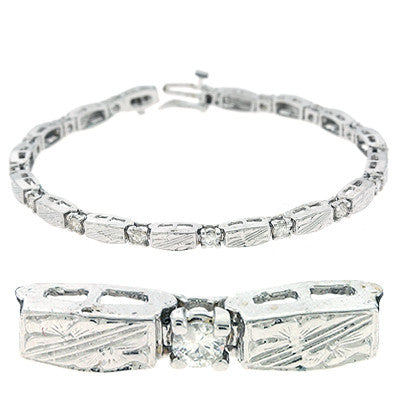 White Gold Diamond Bracelet  # B4171WG - Zhaveri Jewelers