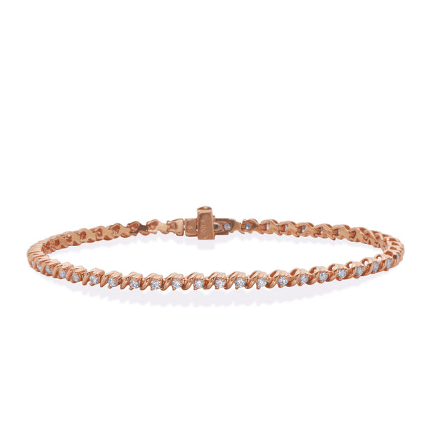 Rose Gold Diamond Bracelet - B4202-1RG