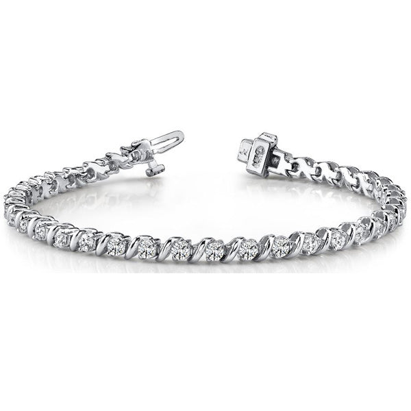 White Gold Diamond Bracelet - B4202-2WG