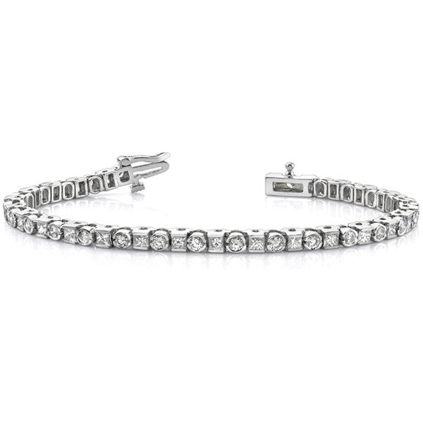 White Gold Tennis Bracelet  # B4267-DWG - Zhaveri Jewelers