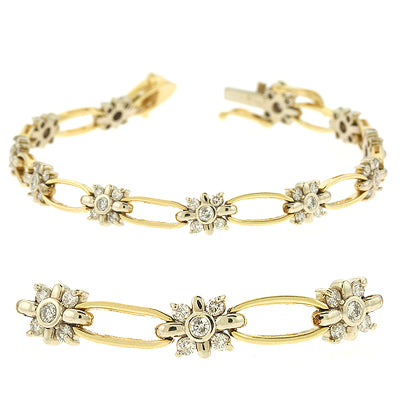 Yellow & White Gold Diamond Bracelet - B4278YW
