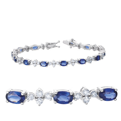 Sapphire & Diamond Bracelet - B4313-SWG