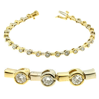 Yellow Gold Diamond Bracelet  # B4341-2YG - Zhaveri Jewelers