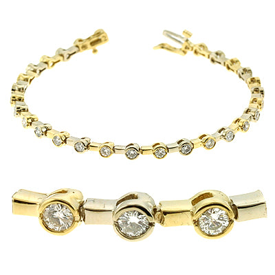 Yellow Gold Diamond Bracelet - B4341-2YW
