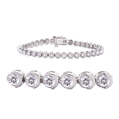 White Gold Tennis Bracelet  # B4355-1WG - Zhaveri Jewelers
