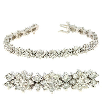 White Gold Diamond Bracelet  # B4365WG - Zhaveri Jewelers