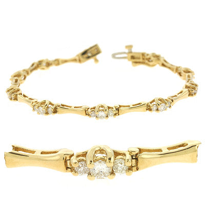 Yellow Gold Diamond Bracelet  # B4368-2YW - Zhaveri Jewelers