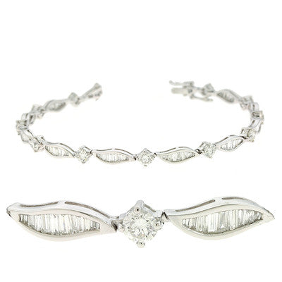 White Gold Diamond Bracelet  # B4373WG - Zhaveri Jewelers