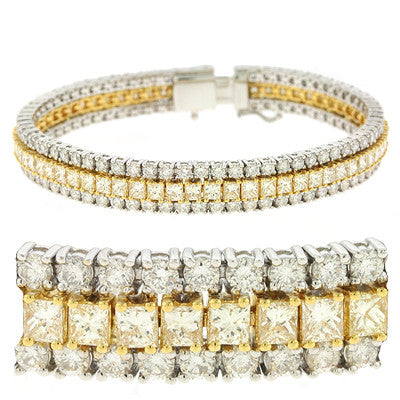 Yellow & White Gold Diamond Bracelet  # B4377WG - Zhaveri Jewelers