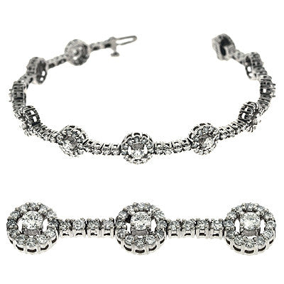 White Gold Diamond Bracelet  # B4398-4WG - Zhaveri Jewelers