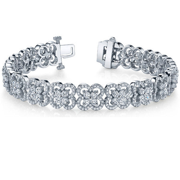 White Gold Diamond Bracelet  # B4410WG - Zhaveri Jewelers
