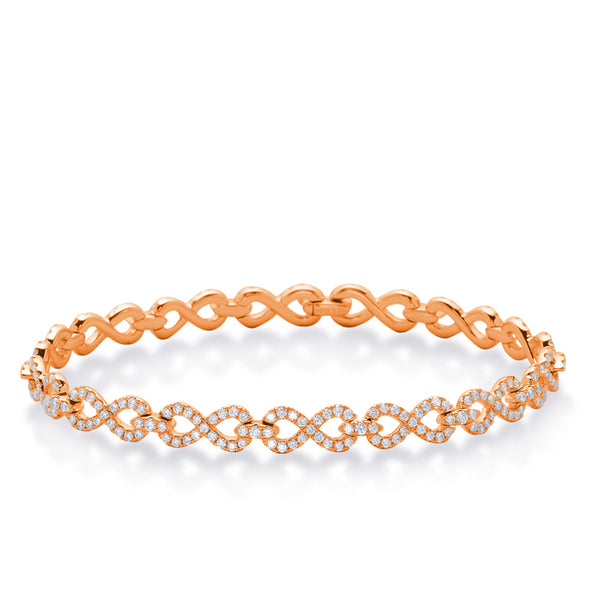 Rose Gold Diamond Bracelet - B4418RG