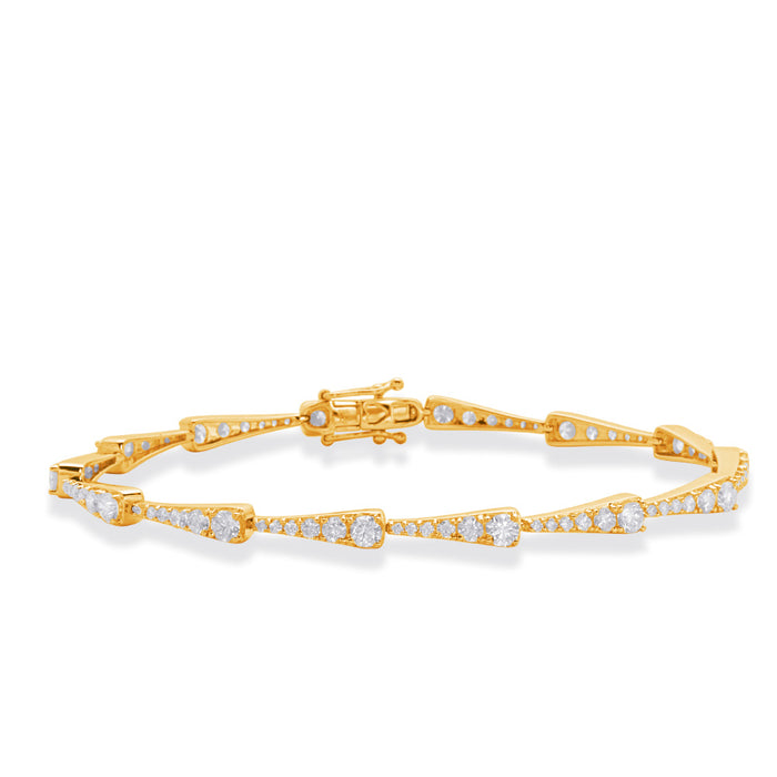 Yellow Gold Diamond Bracelet - B4420-2YG