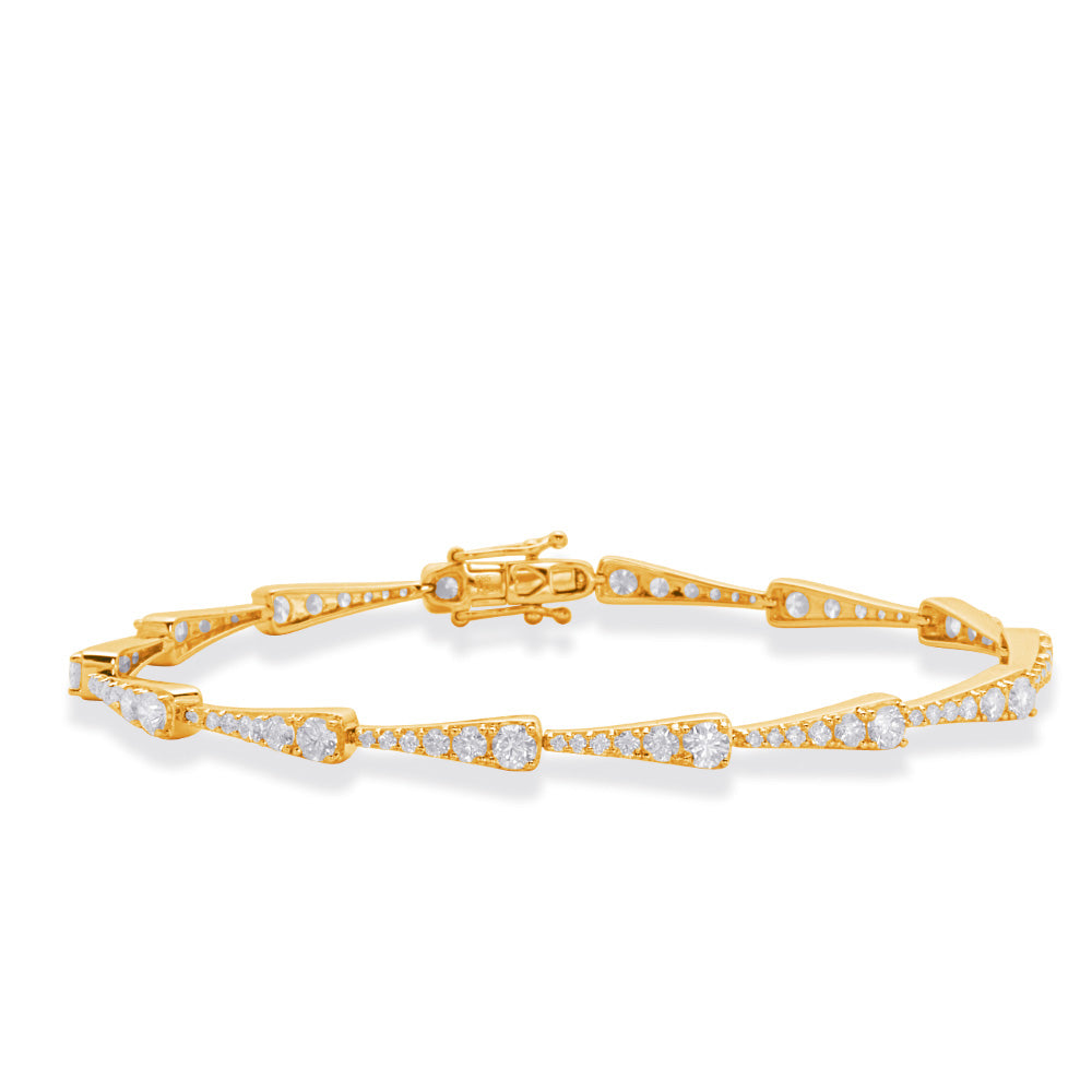 Yellow Gold Diamond Bracelet - B4420-3YG