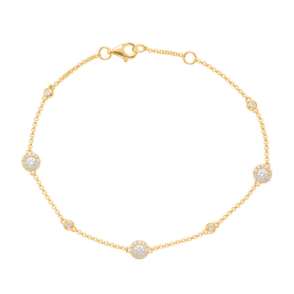 Yellow Gold Diamond Bracelet - B4422YG