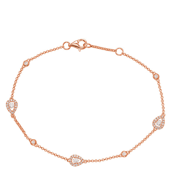 Rose Gold Diamond Bracelet - B4423RG