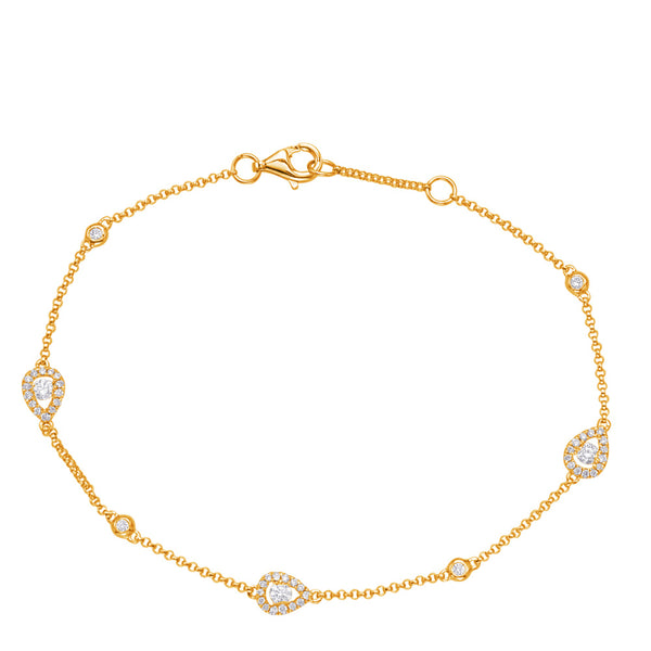 Yellow Gold Diamond Bracelet - B4423YG