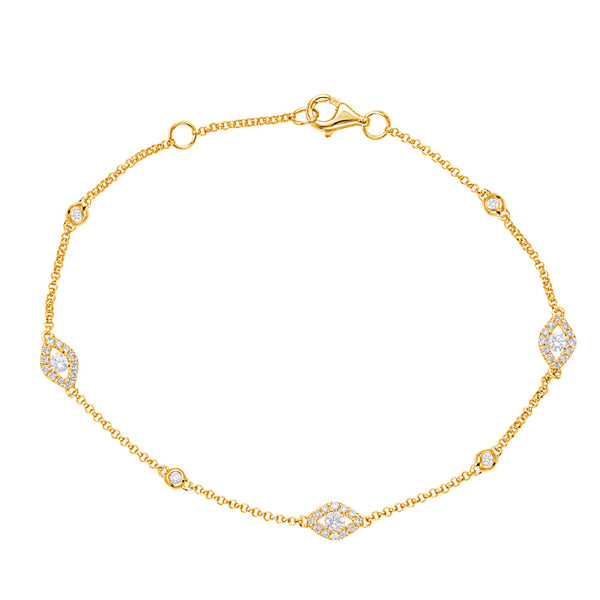 Yellow Gold Diamond Bracelet - B4424YG