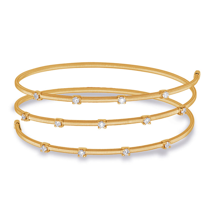 Yellow and White Gold Bangle Italia - B4428YG