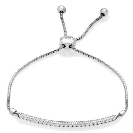 White Gold Bolo Diamond Bracelet - B4436-1.5MWG