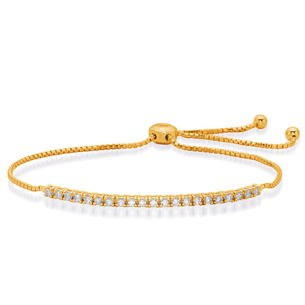 Yellow Gold Bolo Diamond Bracelet - B4440-2.0MYG
