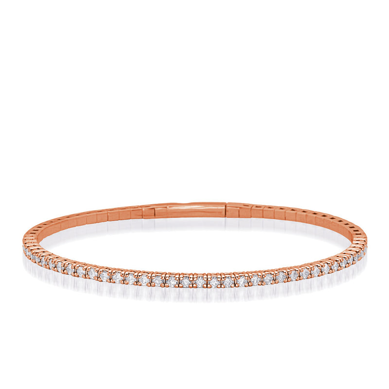 Rose Gold Flexible Bangle Bracelet - B4443-2.3MRG