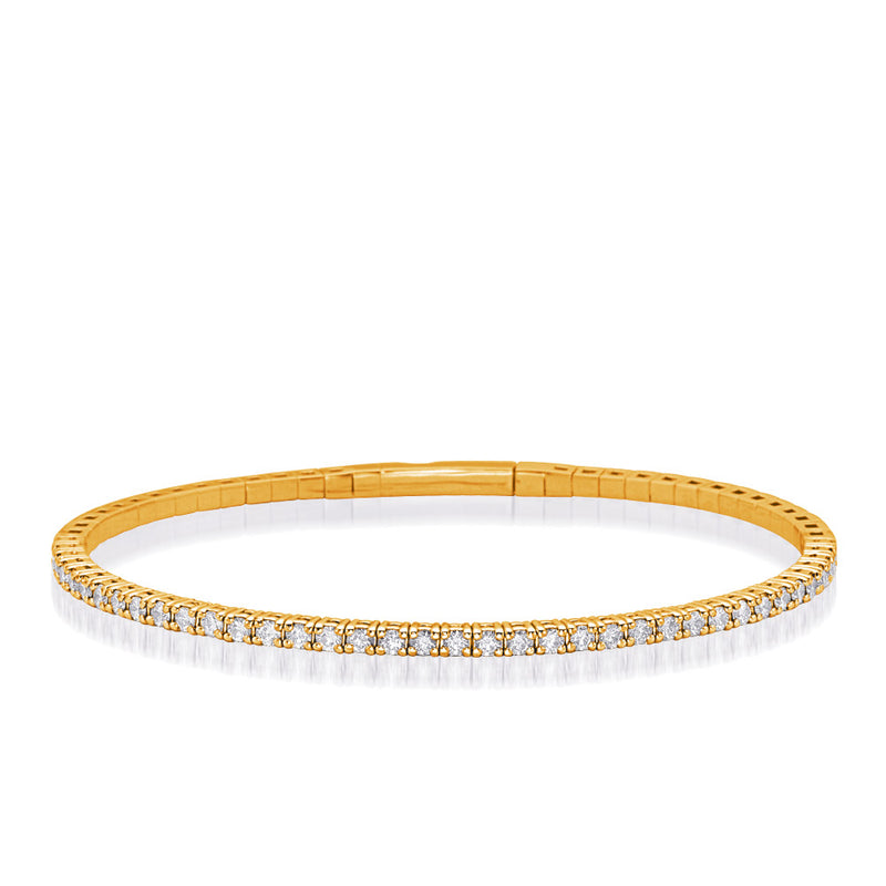 Yellow Gold Flexible Bangle Bracelet - B4443-2.3MYG