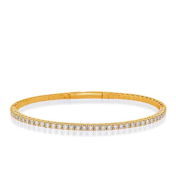 Yellow Gold Flexible Bangle Bracelet - B4443-2.3MYG