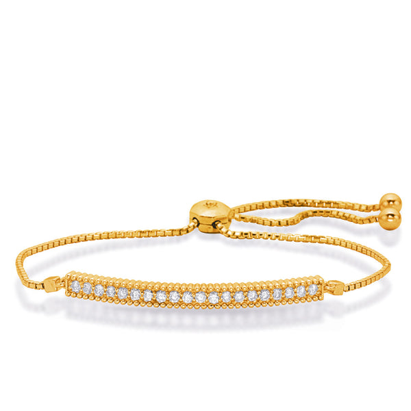 Yellow Gold Bolo Diamond Bracelet - B4444-2.0MYG
