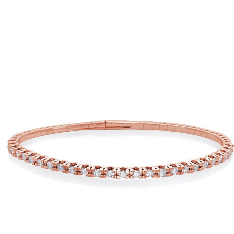 Rose Gold Flexible Bangle Bracelet - B4455-2.0MRG