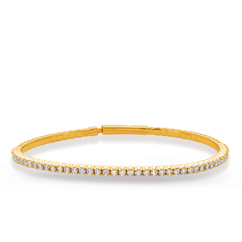 Yellow Gold Flexible Bangle Bracelet - B4456-2.0MYG