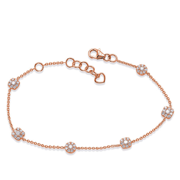 Rose Gold Diamond Bracelet - B4466RG