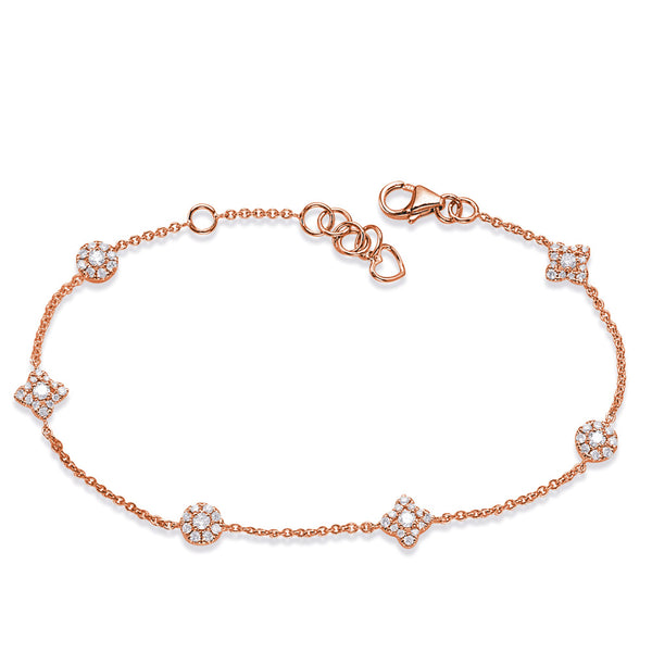 Rose Gold Diamond Bracelet - B4467RG