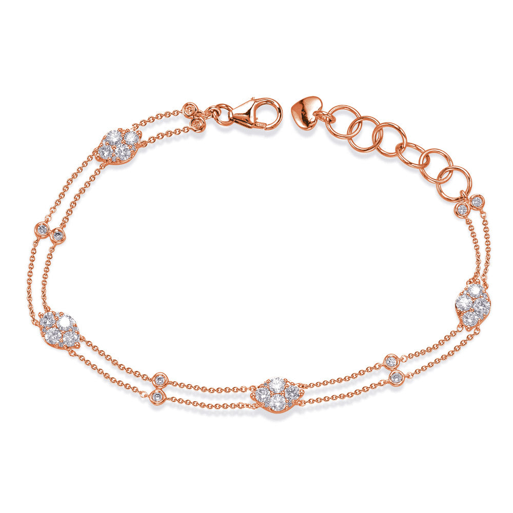 Rose Gold Diamond Bracelet - B4468RG