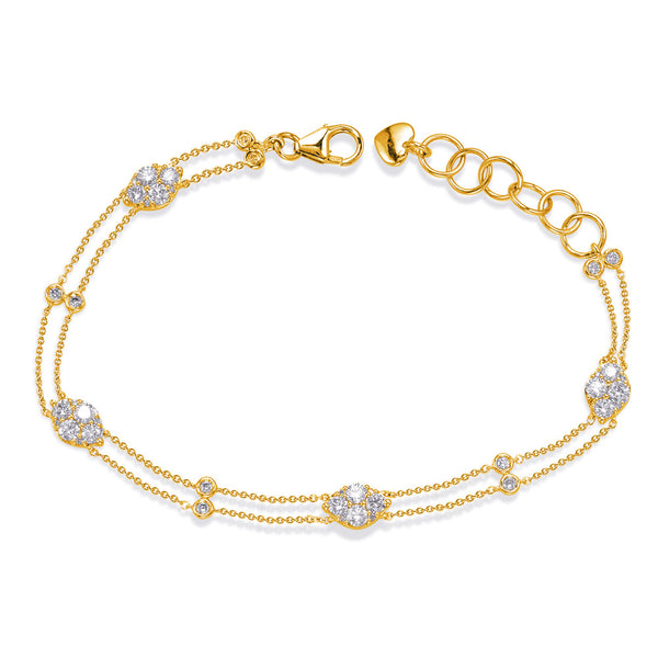 Yellow Gold Diamond Bracelet - B4468YG