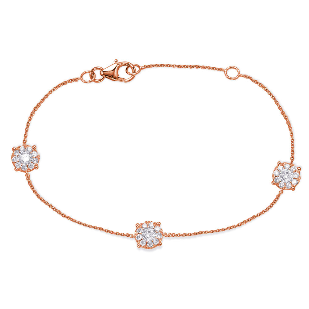 Rose Gold Diamond Bracelet - B4469RG