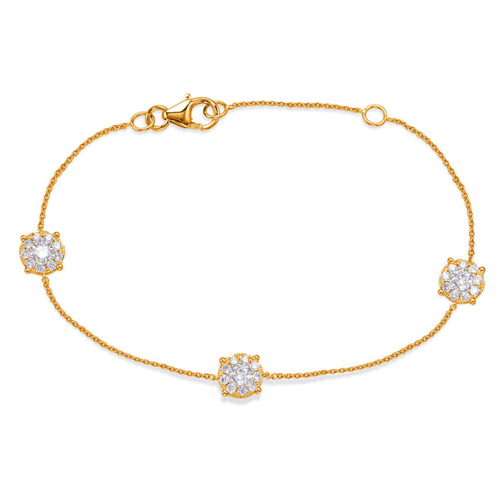 Yellow Gold Diamond Bracelet - B4469YG