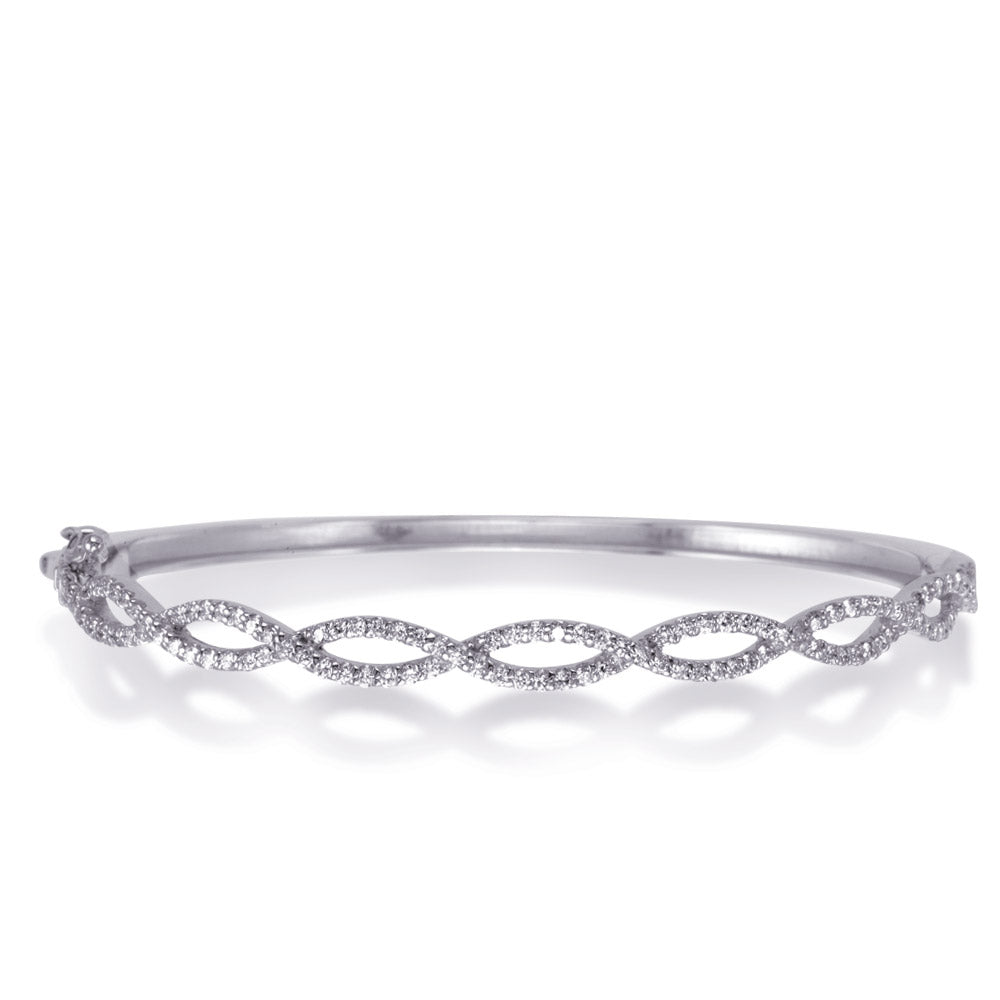 White Gold Bangle Bracelet - B4471WG