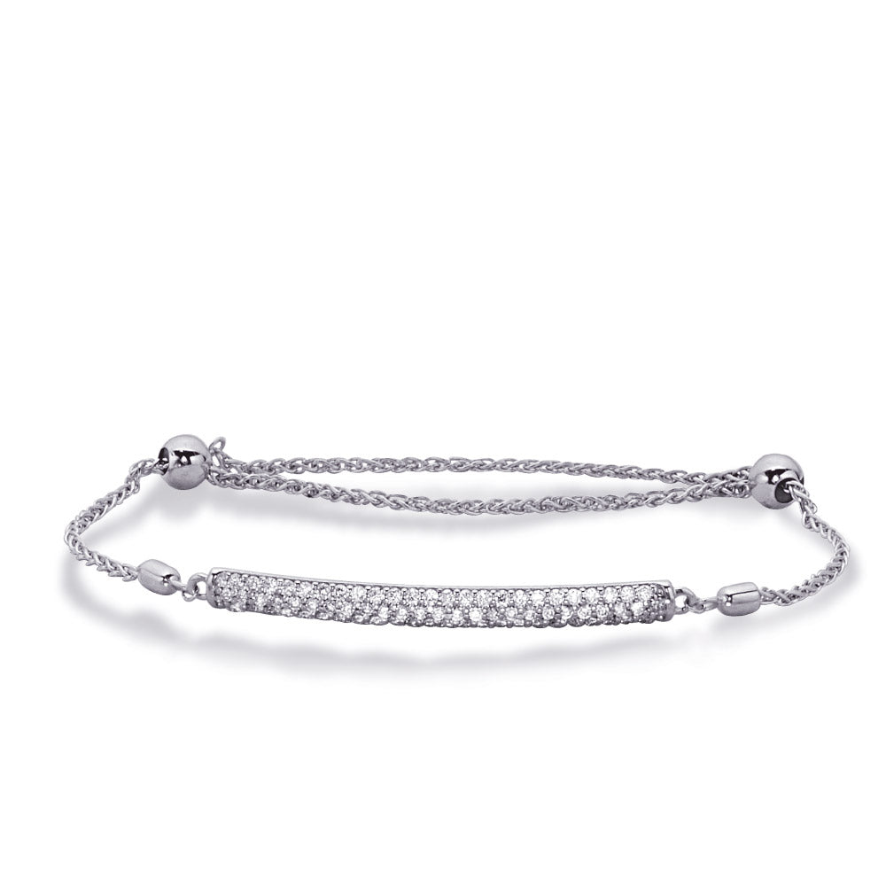 White Gold Bolo Diamond Bracelet - B4479WG