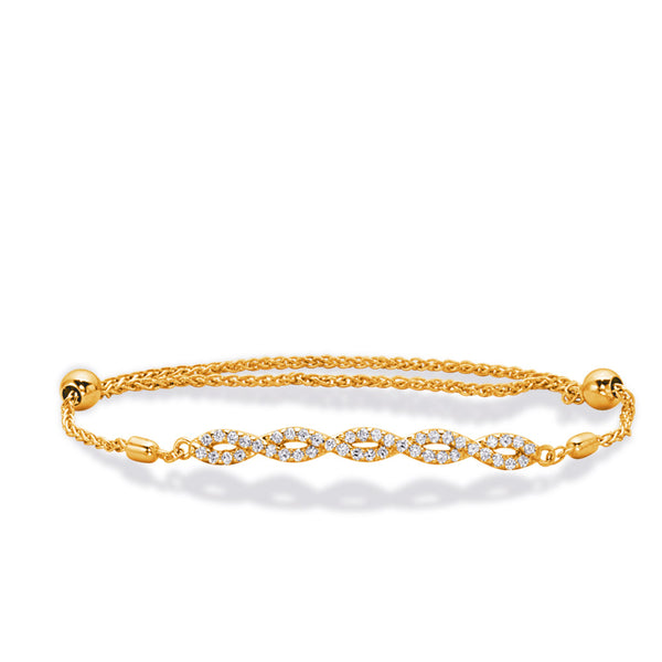 Yellow Gold Bolo Diamond Bracelet - B4480YG