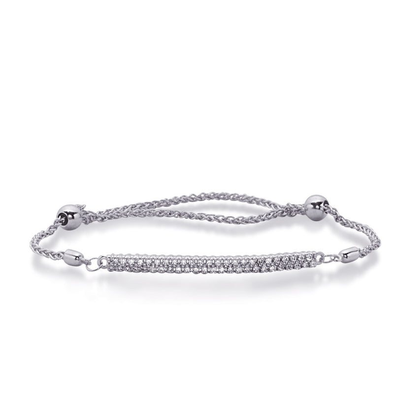 White Gold Bolo Diamond Bracelet - B4482WG