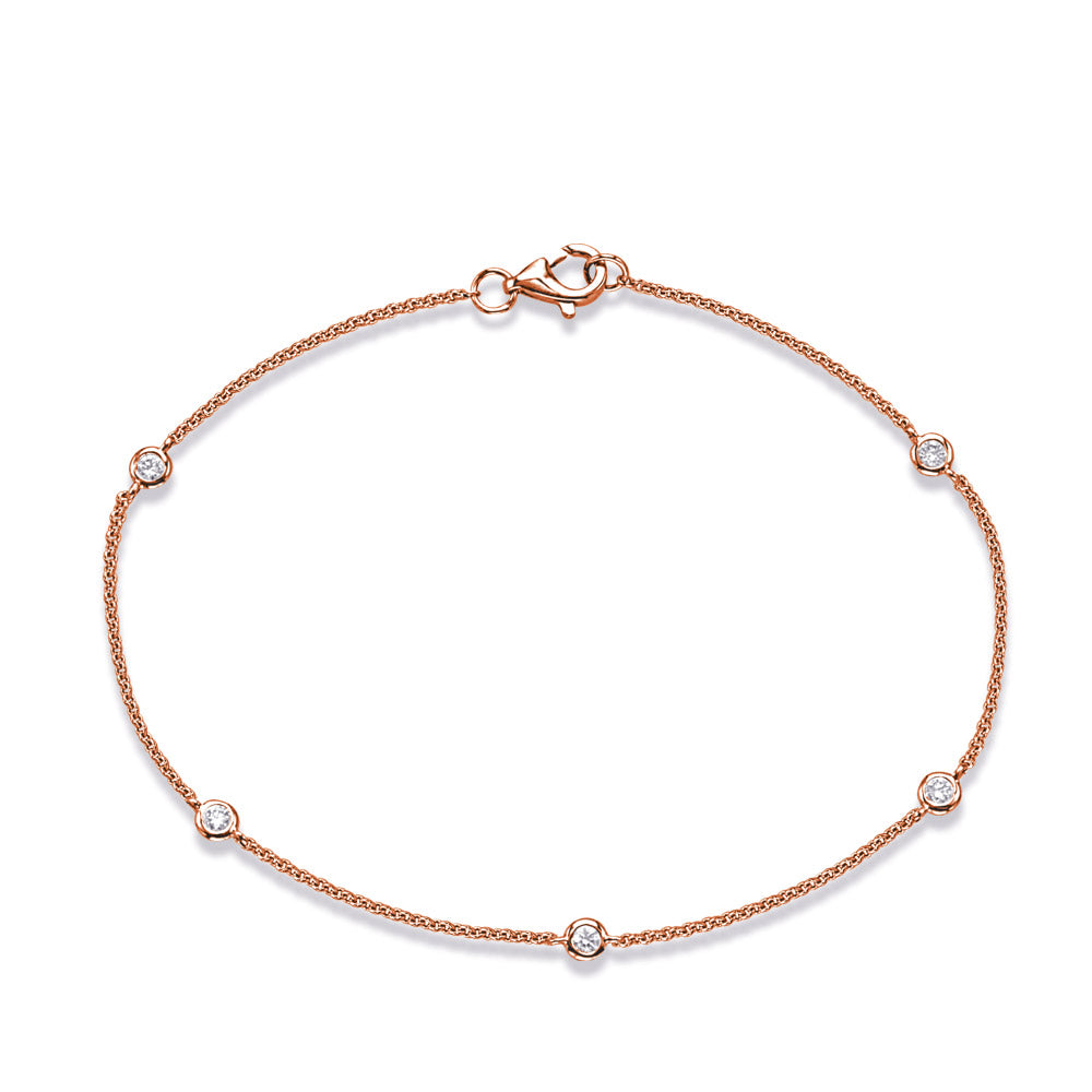 Rose Gold Diamond Bracelet - B4488RG