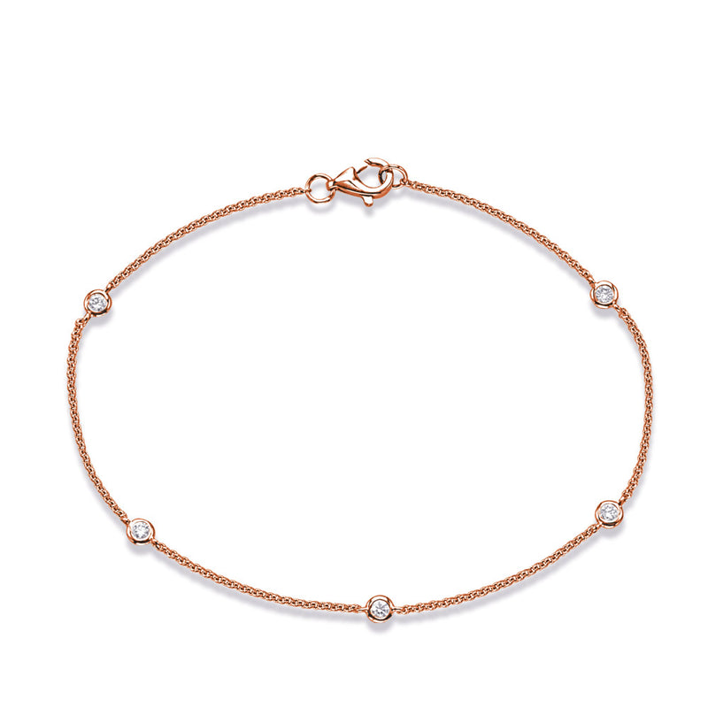 Rose Gold Diamond Bracelet - B4488RG