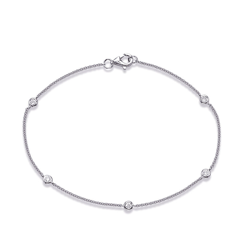 White Gold Diamond Bracelet - B4488WG