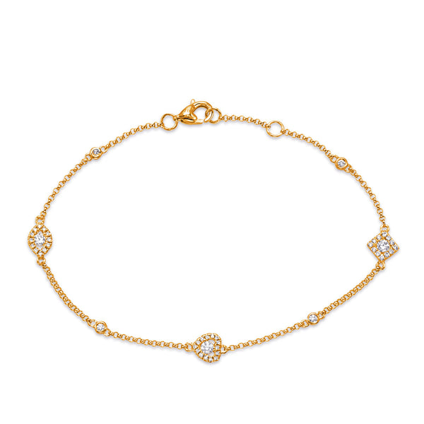 Yellow Gold Diamond Bracelet - B4490YG