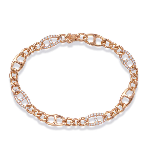 Rose Gold Diamond Bracelet - B4502RG