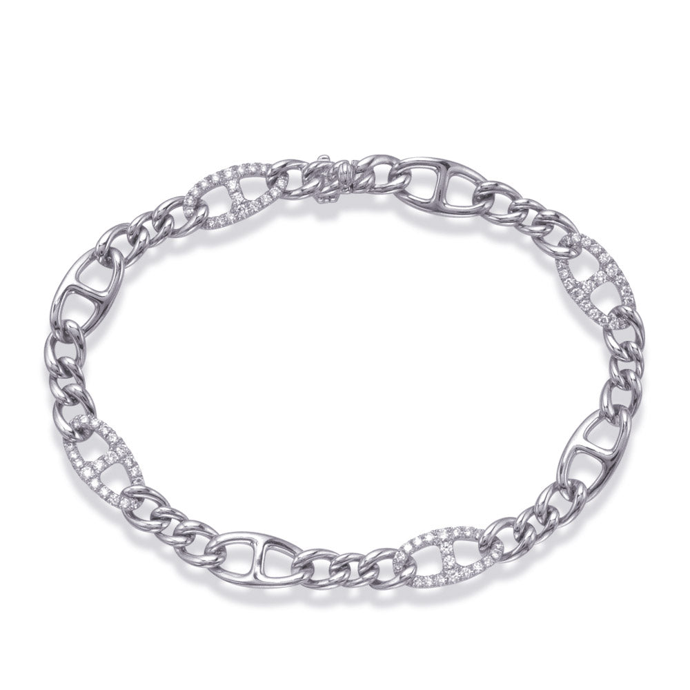 White Gold Diamond Bracelet - B4502WG