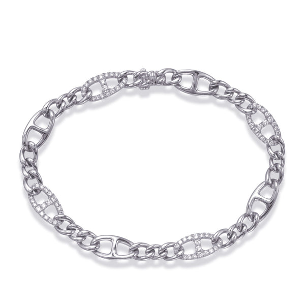 White Gold Diamond Bracelet - B4502WG