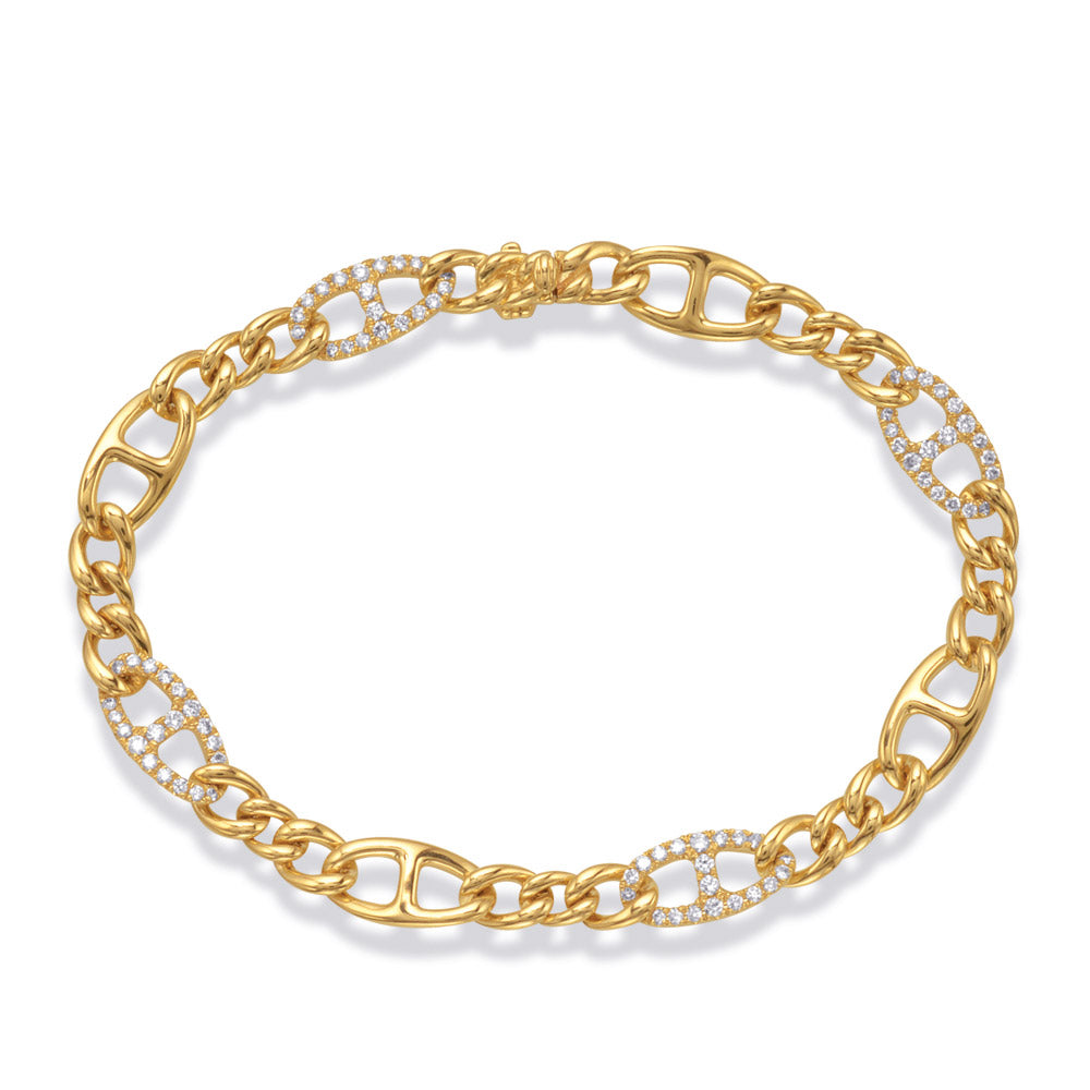 Yellow Gold Diamond Bracelet - B4502YG