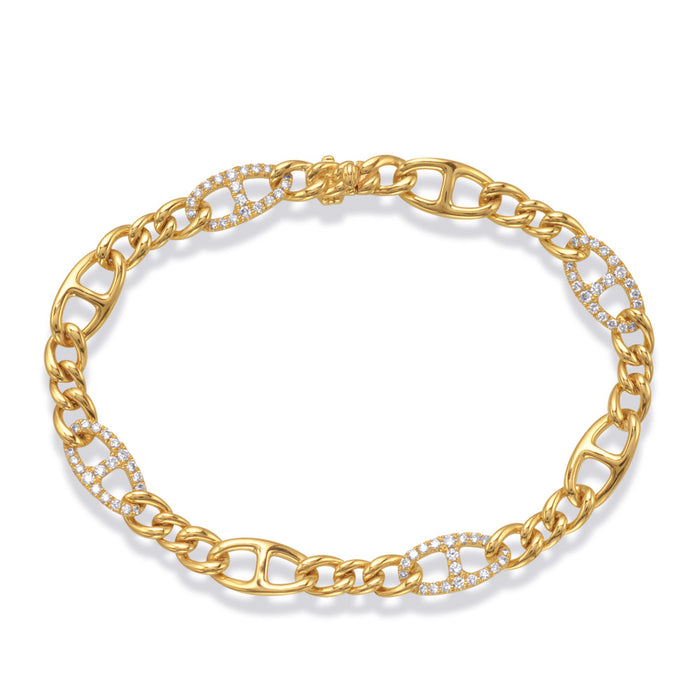 Yellow Gold Diamond Bracelet - B4502YG